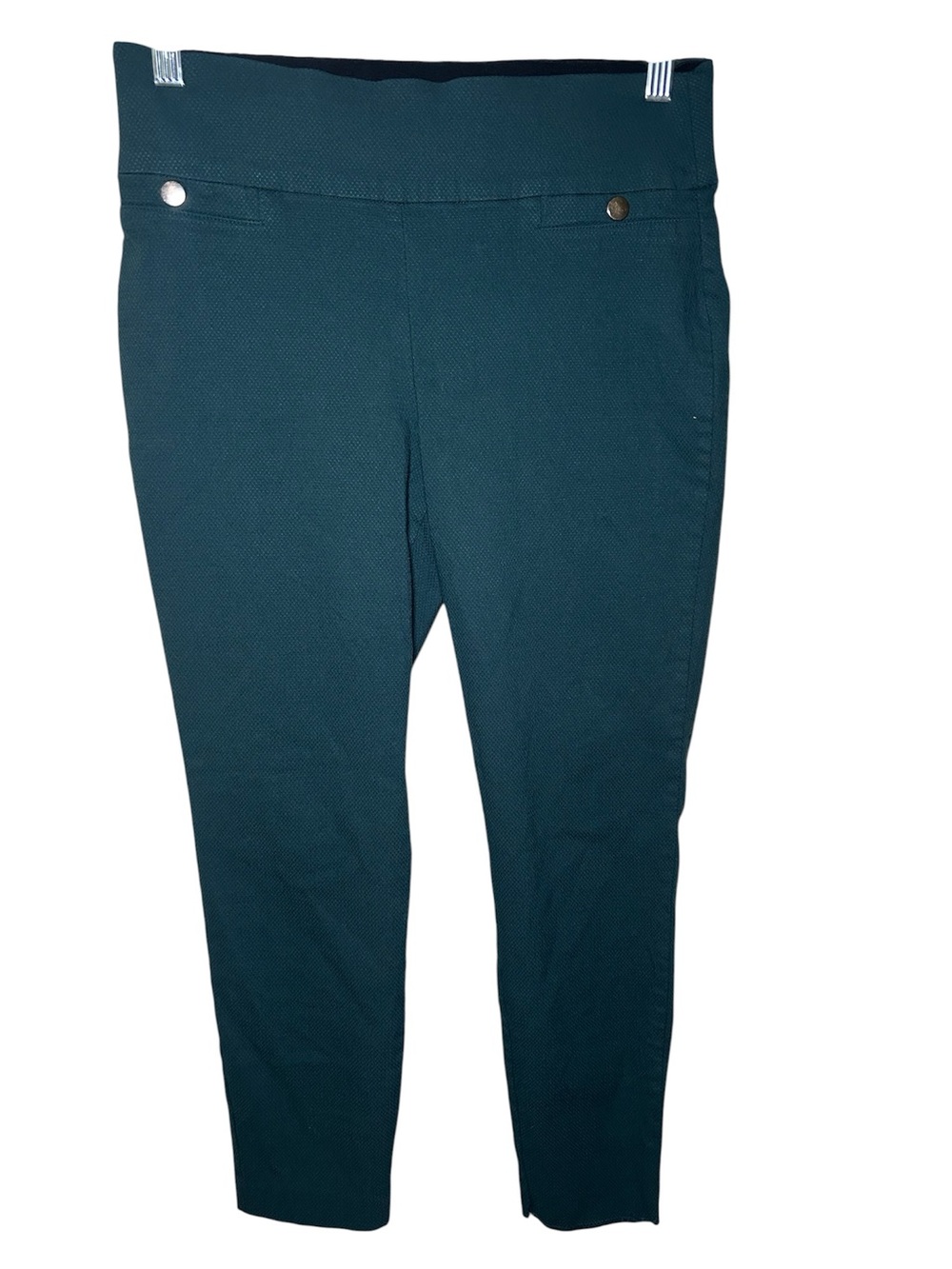 Maurices Skinny Ponte Pants Stretch Textured Dark Green Casual Comfort